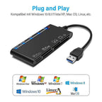 7-in-1 Mobile Phone Card Reader, TF SD Adapter for Data Storage and Transfer