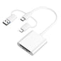 USB 2.0 & USB-C Memory Card Reader Adapter, Dual Connector TF/SD Card Reader