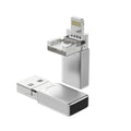2-in-1 8pin USB Memory Card Reader for Phone/Pad, Silver Optional