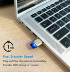USB C to SD/TF Card Reader, Micro SD Memory Card Reader Adapter