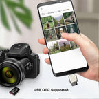 USB C to SD/TF Card Reader, Micro SD Memory Card Reader Adapter