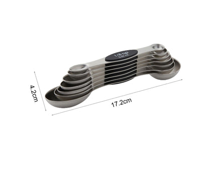 Double-heads Measuring Spoon Stainless Steel Kitchen Gadget-Black