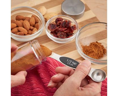 Double-heads Measuring Spoon Stainless Steel Kitchen Gadget-Black