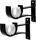 2pcs Small Curtain Rod Brackets, Curtain Rod Holders