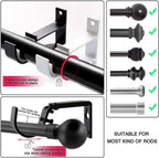 2pcs Small Curtain Rod Brackets, Curtain Rod Holders