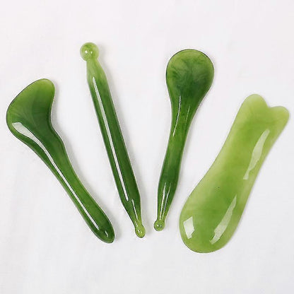 7pcs Natural Stone Guasha Scraping Tool Set, Traditional Anti-Aging Gua Sha Boards