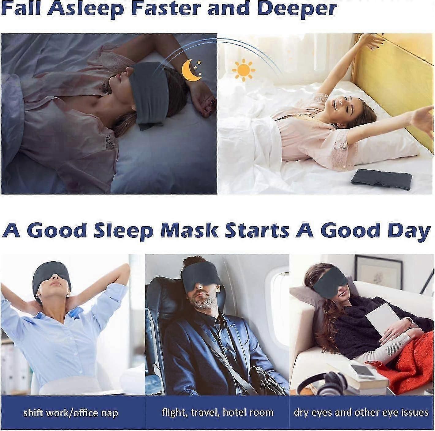 Modal Blackout Sleeping Mask - Super Soft, Adjustable Strap, for Men & Women