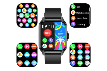 1.85inch HD Fitness Tracker Smart Watches for Men Women Compatible with Android iOS