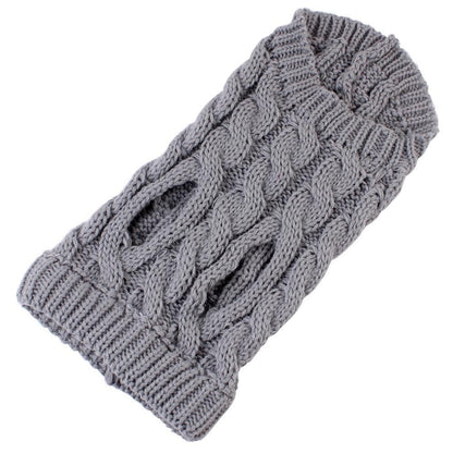 Pet Dog Sweater Pet Turtleneck Knitting Sweater Winter Warmer Clothes Pet Pullover Knitwear - Pink