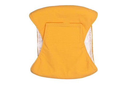Washable Dog Diaper Water-resistant Puppy Nappy Belly Wrap for Male Dogs Reusable Dog Belly Bands Male Puppy Nappies Wrap Yellow - L