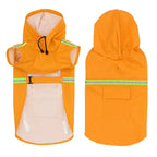 Pet Raincoat Outdoor Waterproof Dog Poncho for Small and Medium Dogs - Orange