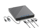 7 in 1 External CD DVD Drive USB 3.0 Burner Writer with Card Reader for Laptop
