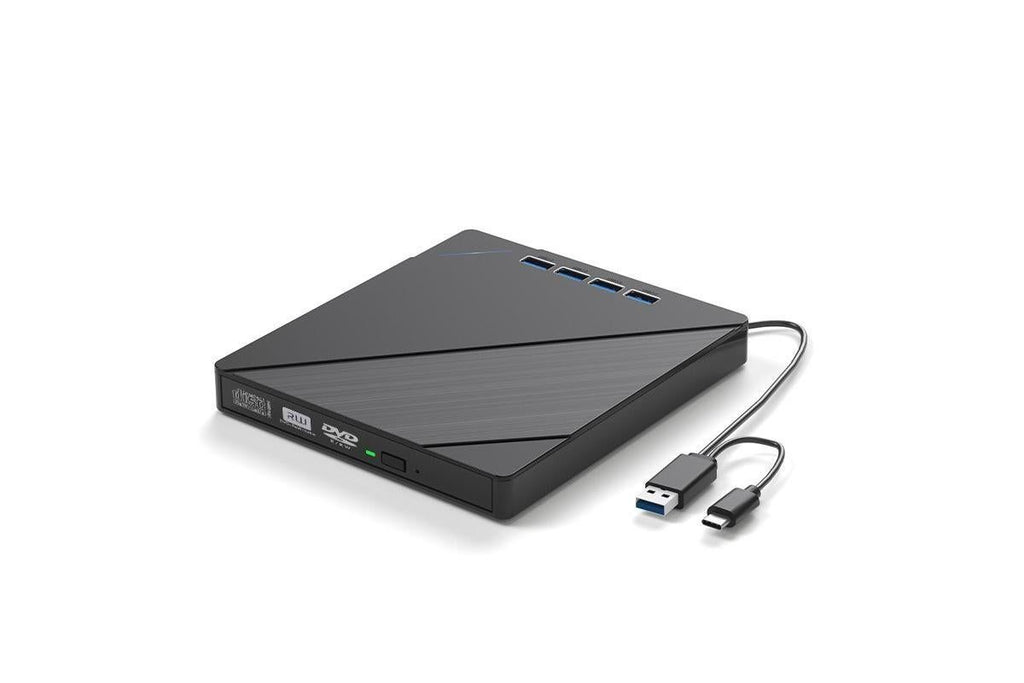 7 in 1 External CD DVD Drive USB 3.0 Burner Writer with Card Reader for Laptop