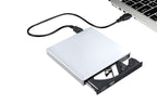 USB 2.0 Slim Protable External CD-RW Drive Writer Player for Laptop Notebook PC Desktop Computer -Silver