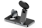 3 in 1 Charging Station for iPhone Wireless Charger Wireless Charger Dock for Apple Watch iPhone AirPods -Black