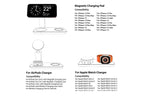 3 in 1 Charging Station for iPhone Wireless Charger Wireless Charger Dock for Apple Watch iPhone AirPods -Black