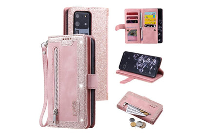 for iPhone 15 Series Case Leather Wallet Flip Cover -Pink /iPhone 15 Plus