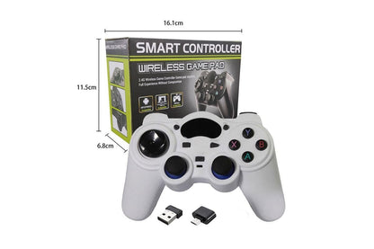 Wireless Gaming Controller for Android TV Box PC 2.4GHz Gamepad Joystick - White