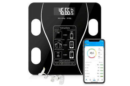 Smart Digital Bathroom Body Fat Scale 180KG Bluetooth Scales Weight -White