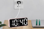 Small Digital Alarm Clock with 5 Dimmers and 5 Alarm Volumes for Bedrooms - Pink