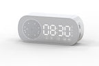 FM Speaker LED Display Portable Alarm Clock Home Decor Bluetooth Digital Radio - Black