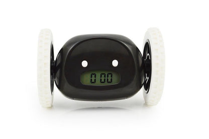 Rolling Loud Alarm Clock Runaway Bedside Mobile Clock for Deep Sleepers Home Decoration - Black
