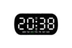 Electric Digital Alarm Clock LED Display Battery Backup Snooze Dual Alarm Clock - Blue