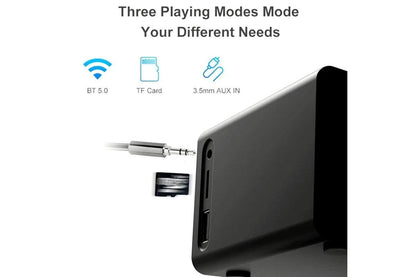 Wireless Charging Bluetooth Speaker with LED Digital Alarm Clock and FM Radio