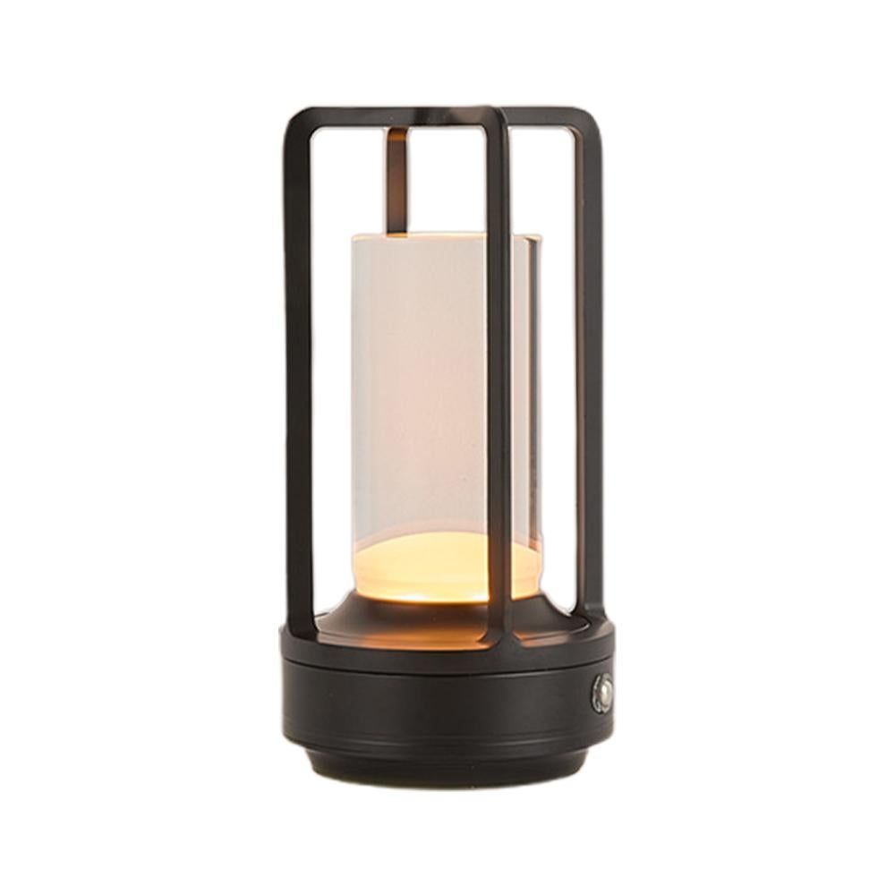 Table Lamp Rechargeable with Touch Dimmer for Bedroom - Black