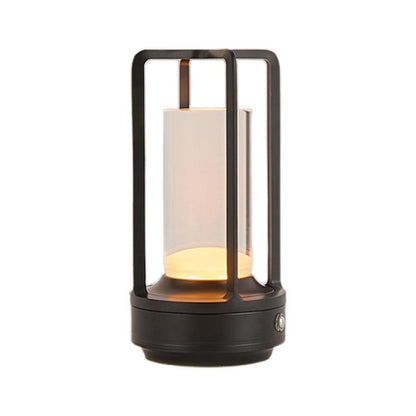Table Lamp Rechargeable with Touch Dimmer for Bedroom - Black
