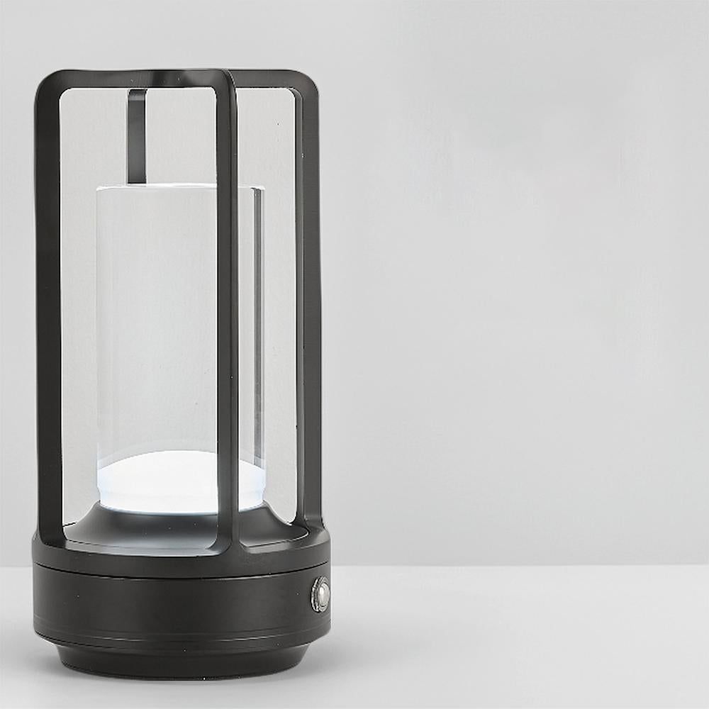 Table Lamp Rechargeable with Touch Dimmer for Bedroom - Black