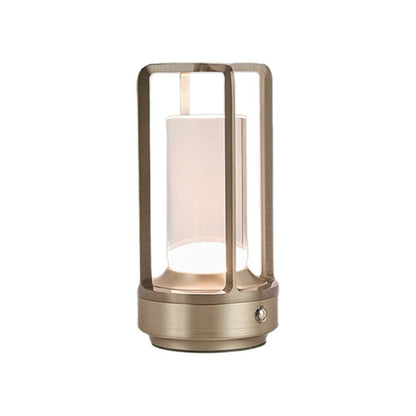 Table Lamp Rechargeable with Touch Dimmer for Bedroom - Gold