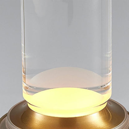 Table Lamp Rechargeable with Touch Dimmer for Bedroom - Silver