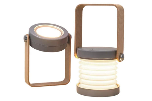 LED Desk Lamp for Office Home Wireless Reading Lamp Dimmable Foldable LED Night Light Portable Camping Flashlight Table Lamp -Grey