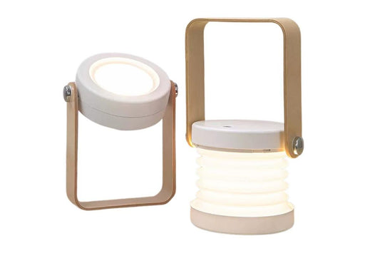 LED Desk Lamp for Office Home Wireless Reading Lamp Dimmable Foldable LED Night Light Portable Camping Flashlight Table Lamp -White
