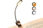 Rechargeable LED Book Light with 3 Adjustable Color Temperatures, 80H Reading Time - Black