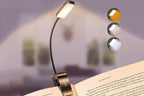 Rechargeable LED Book Light with 3 Adjustable Color Temperatures, 80H Reading Time - Black