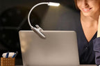 Rechargeable LED Book Light with 3 Adjustable Color Temperatures, 80H Reading Time - White