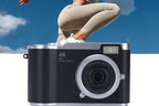 HD 1080P Flip Screen Retro Digital Camera 2.4-inch Display with 64GB TF Card - Black