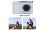 HD 1080P Flip Screen Retro Digital Camera 2.4-inch Display with 64GB TF Card - White
