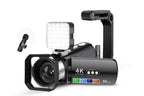 4K Video Camera Camcorder 64MP Vlogging Camera With 28X Digital Zoom for YouTube - Black Pro Version