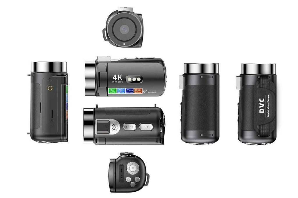 4K Video Camera Camcorder 64MP Vlogging Camera With 28X Digital Zoom for YouTube - Black Pro Version