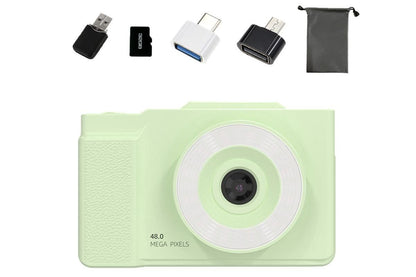 Digital Camera With 180 Degree Flip Screen 16X Digital Zoom Camera With 32G Memory Card -Green