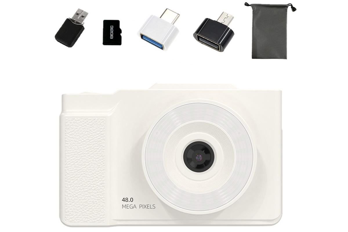Digital Camera With 180 Degree Flip Screen 16X Digital Zoom Camera With 32G Memory Card -Green