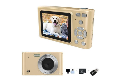 4K Digital Camera for Photography Vlogging Camera for YouTube Video 16X Digital Zoom with 32G Memory Card - Green