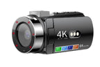 4K Video Camera Camcorder 64MP Vlogging Camera With 28X Digital Zoom for YouTube - Standard Version