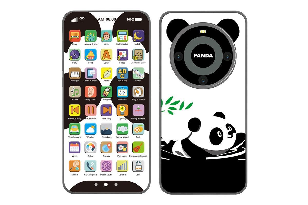 Learning Phone Toy with Over 10000 Educational Contents Touch Screen Early Education Gift - Panda