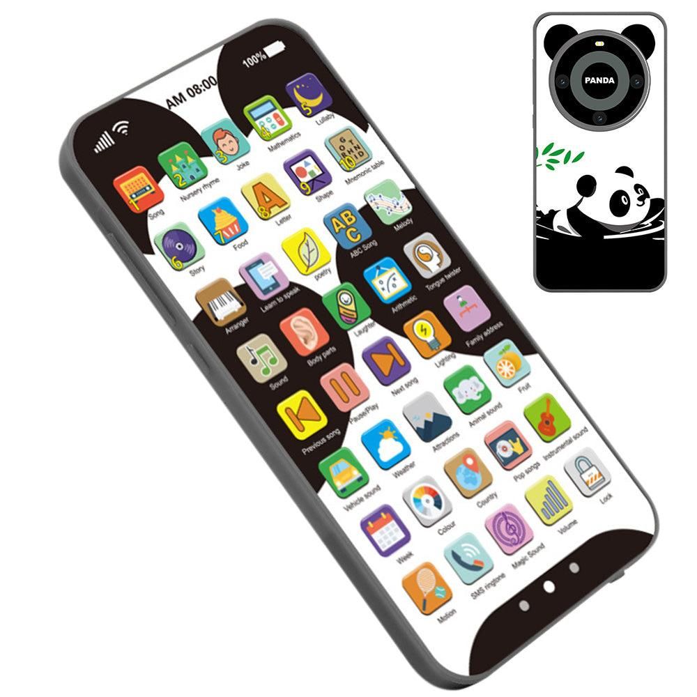 Learning Phone Toy with Over 10000 Educational Contents Touch Screen Early Education Gift - Panda