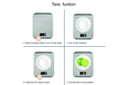 5KG Stainless Steel Digital Electronic Kitchen Scale Postal Scales 1g LCD Backlight Weight Black