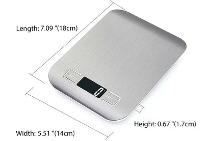 5KG Stainless Steel Digital Electronic Kitchen Scale Postal Scales 1g LCD Backlight Weight Black
